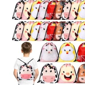 Animal Print Drawstring Backpacks